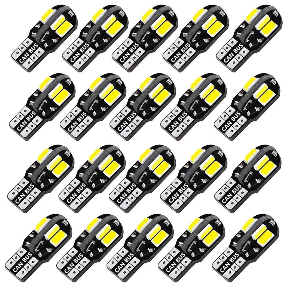 10/20PCS W5W T10 LED Bulbs Canbus 5730 8SMD 4014 26smd 12V 6000K 194 168 LED Car Map Dome Lights Parking Light Auto Signal Lamp - TIKIJTRONICS10/20PCS W5W T10 LED Bulbs Canbus 5730 8SMD 4014 26smd 12V 6000K 194 168 LED Car Map Dome Lights Parking Light Auto Signal Lamp136:200003938#20PCS;180:201441189#Amber Yellow