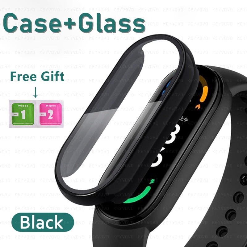 10D Film Glass for Xiaomi Mi Band 8 7 6 5 4 Screen Protector Miband Smart Watchband Full Protective Cover Case Strap Bracelet HD - TIKIJTRONICS # 0