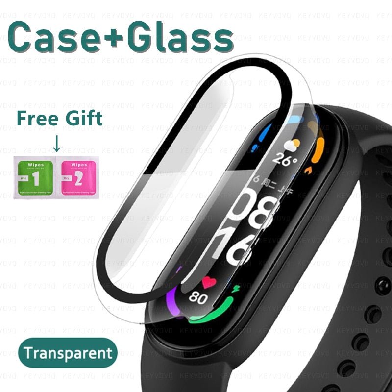 10D Film Glass for Xiaomi Mi Band 8 7 6 5 4 Screen Protector Miband Smart Watchband Full Protective Cover Case Strap Bracelet HD - TIKIJTRONICS # 0