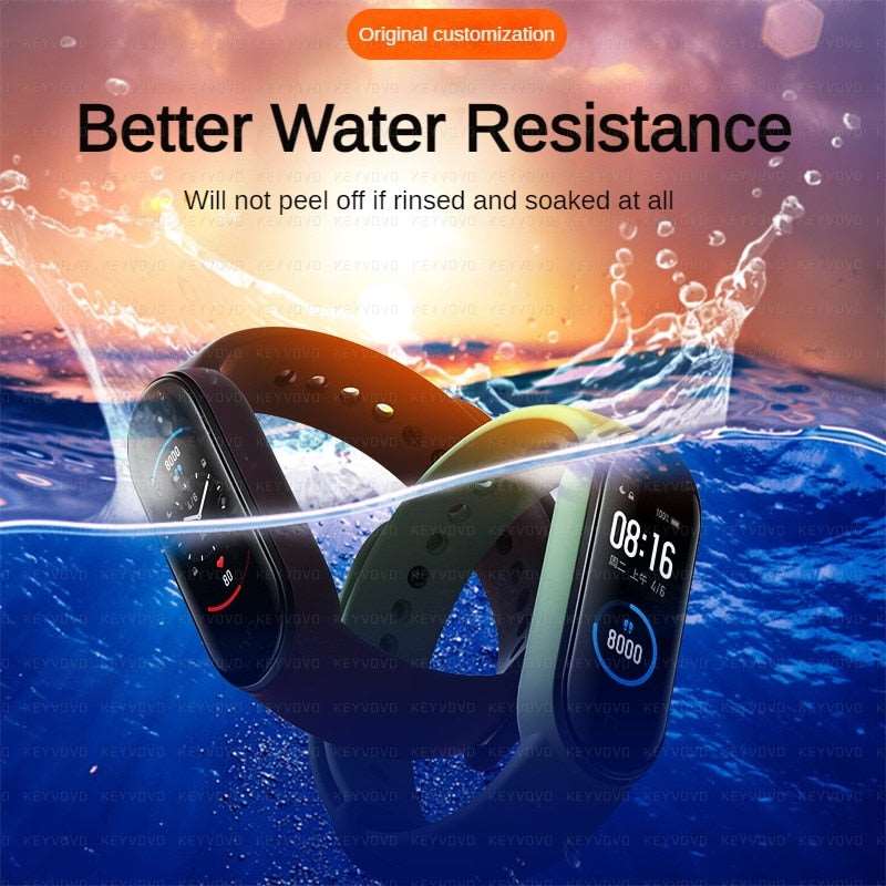 10D Film Glass for Xiaomi Mi Band 8 7 6 5 4 Screen Protector Miband Smart Watchband Full Protective Cover Case Strap Bracelet HD - TIKIJTRONICS # 0