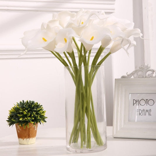 10Pcs High Quality Real Touch Calla Lily Artificial Flowers Calla Lily Bouquet For Wedding Bouquet Bridal Home Flower Decoration - TIKIJTRONICS 0 SPECIFICATIONSdropshipping: Support dropship, there will be no information in the packageType: callaStyle: FlowerQuantity: 10pcsOrigin: Mainland ChinaOccasion: WeddingModel Number: 10109fMaterial: FoamFlower Style: Flower BouquetDropship: dropshippingClassification: Artificial FlowersCN: ZhejiangBrand Name: YONGSNOW TIKIJTRONICS  (Store description)