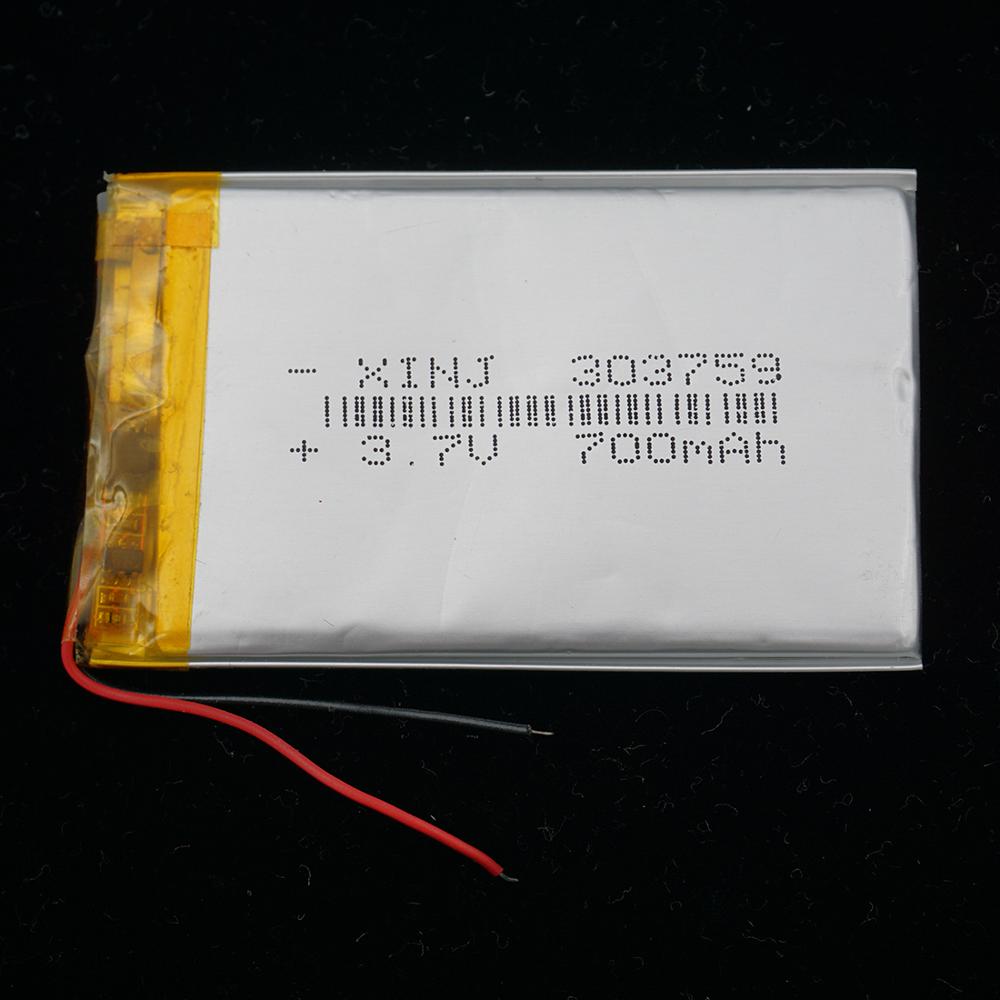 10pcs 3.7V 700 mAh 303759 Polymer Li Lithium Lipo Battery 303759 For Music Player Phone Camera Record Bluetooth Earphone Speaker - TIKIJTRONICS 0 SPECIFICATIONSType: Li-polymerSize: 3mm*37mm*59mmSet Type: Batteries OnlyReplacement Battery: YesOrigin: Mainland ChinaNominal Capacity: 700mAhModel Number: PL 303759Certification: CEBundle: Bundle 1Brand Name: XINJBattery Number: 10pcs TIKIJTRONICS  (Store description)