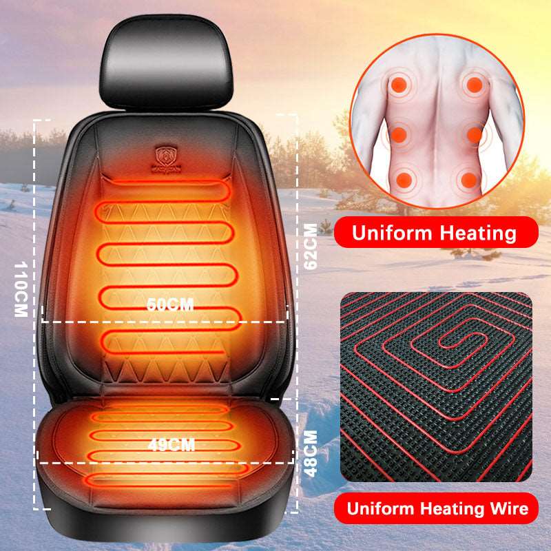 12 - 24v Heated Car Seat Cover 30' Fast Car Seat Heater Cloth/Flannel Heated Car Seat Protector 25W Seat Heating Cover Car Seat - TIKIJTRONICS12 - 24v Heated Car Seat Cover 30' Fast Car Seat Heater Cloth/Flannel Heated Car Seat Protector 25W Seat Heating Cover Car Seat200000182:4602#1PCS Coral Flannel