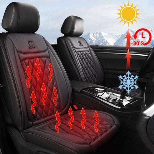 12 - 24v Heated Car Seat Cover 30' Fast Car Seat Heater Cloth/Flannel Heated Car Seat Protector 25W Seat Heating Cover Car Seat - TIKIJTRONICS12 - 24v Heated Car Seat Cover 30' Fast Car Seat Heater Cloth/Flannel Heated Car Seat Protector 25W Seat Heating Cover Car Seat200000182:193#1PCS Brown Flannel