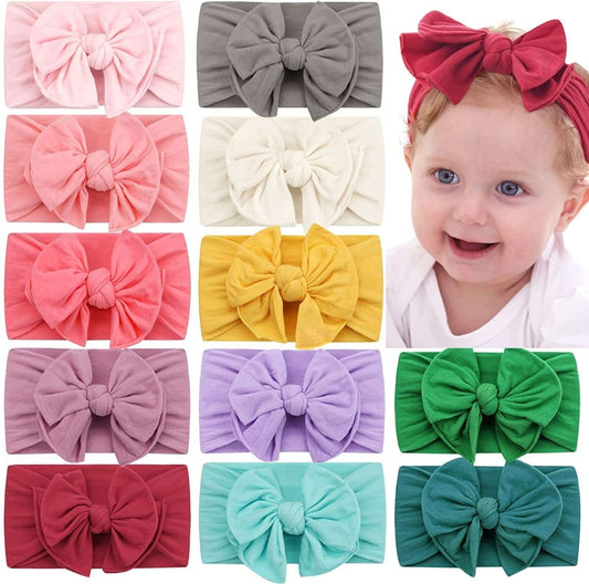 12 Pcs Baby Headband Newborn Soft Elastic Baby Turban Headband Bowknot Headbands for Baby Girls - TIKIJTRONICS 0 SPECIFICATIONSType: HeadbandsStyle: FashionPattern Type: FloralOrigin: Mainland ChinaMaterial: Polyester,Cotton BlendsItem Type: HeadwearGender: GirlsFeature: Decorate Department Name: ChildrenBrand Name: CELLOTApplicable Season: Four SeasonsApplicable Scene: Casual TIKIJTRONICS  (Store description)