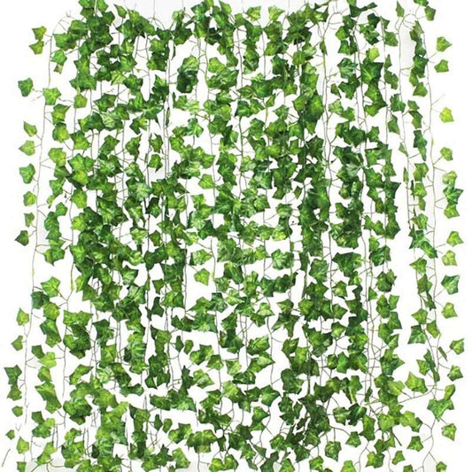 12pcs 2M Ivy Green Fake Leaves Garland Plant Vine Foliage Home Decor Plastic Rattan String Wall Decoration Artificial Plants - TIKIJTRONICS 0 SPECIFICATIONSis_customized: NoPlant Style: VINEPlacement: HangingOrigin: Mainland ChinaNumber of Pcs: 12pcsModel Number: a218Material: RattanCN: ZhejiangBrand Name: NoEnName_Null TIKIJTRONICS  (Store description)