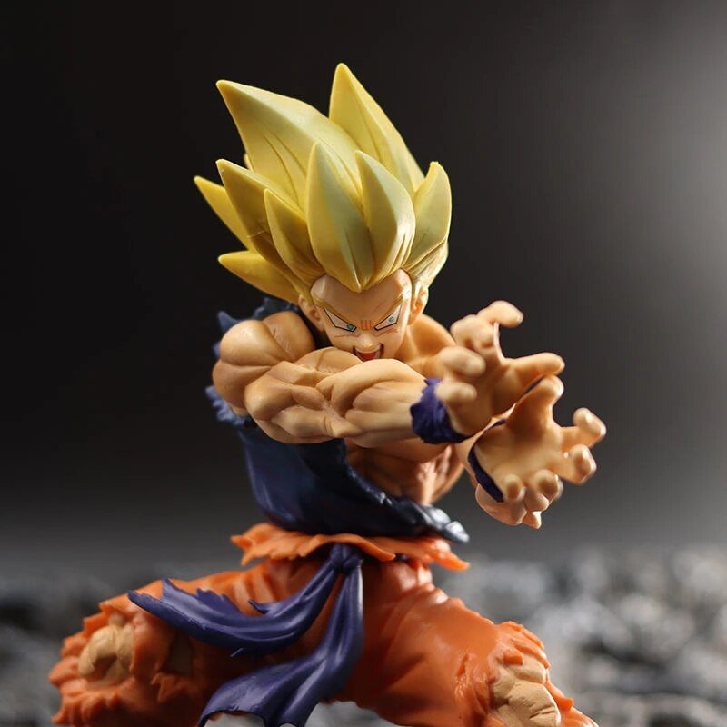 15.5CM Dragon Ball Anime Figure Battle Damage Shockwave Goku Manga Anime Statue PVC Action Figure Collection Model Toys Doll - TIKIJTRONICS # 0