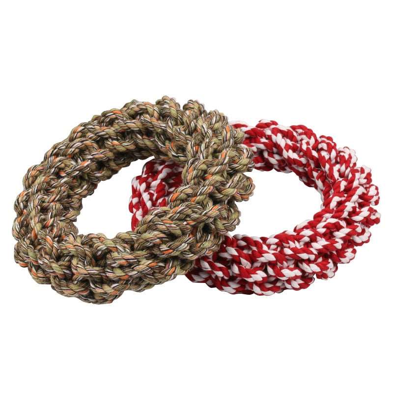 1PC Pet Toys Teeth Bite-Resistant Cotton Rope Rings Toys For Dog Medium Big and Large Dog Molar Toy Chew Toy - TIKIJTRONICS 0 SPECIFICATIONSType: DogsToys Type: RopesSet Type: noOrigin: Mainland ChinaMaterial: Linen6: dog toy large5: dog toys large dogs4: large dog toys3: dog toys for large dogs2: dog toys for large dogs1: cotton dog rope toy TIKIJTRONICS  (Store description)