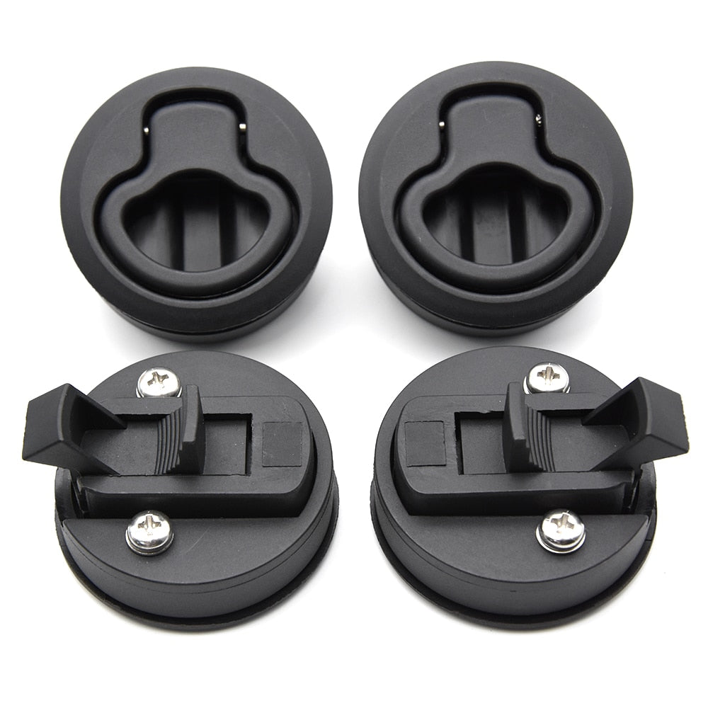 1pcs/2pcs/4pcs/10pcs Round Flush Pull Slam Latch for RV Boat Marine Deck Hatches Lift Pull Handle Non Key Marine Deck Locker.