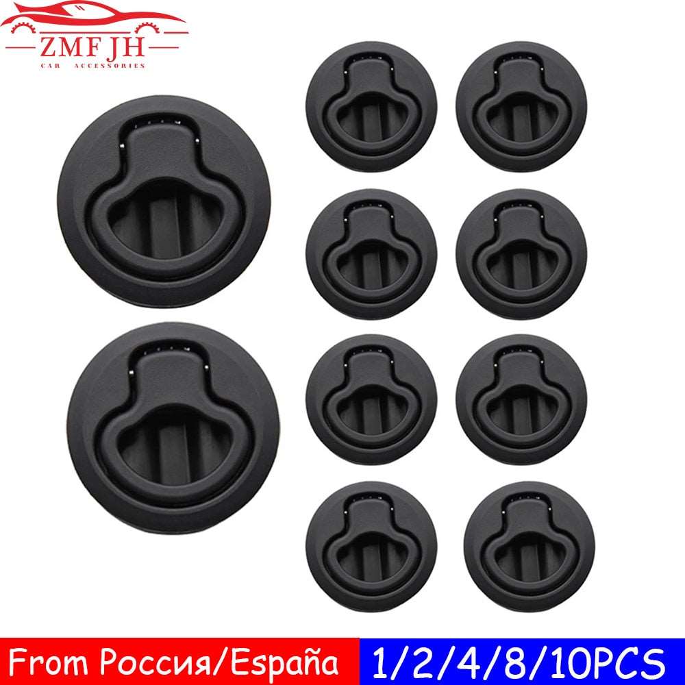 1pcs/2pcs/4pcs/10pcs Round Flush Pull Slam Latch for RV Boat Marine Deck Hatches Lift Pull Handle Non Key Marine Deck Locker.