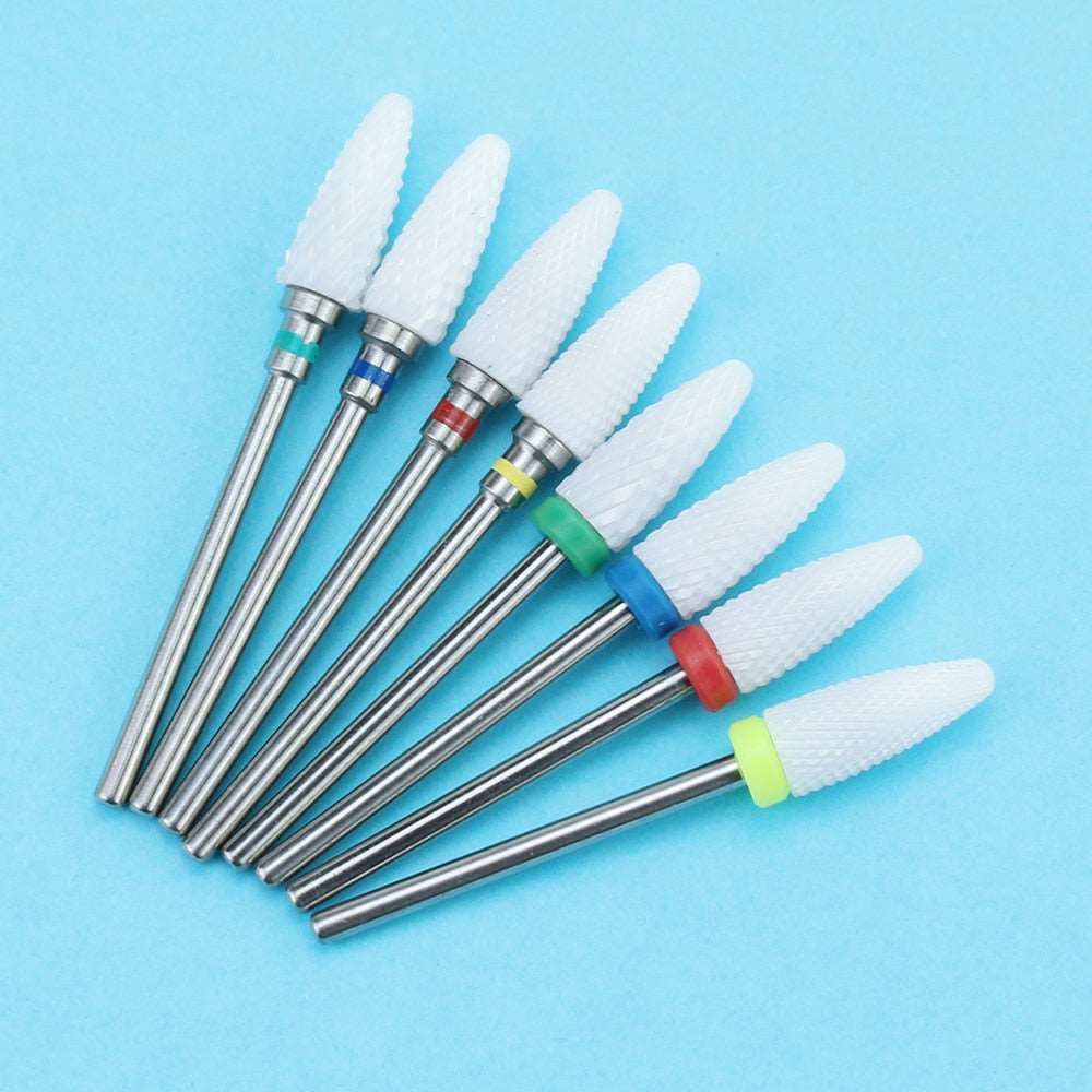 1pcs Ceramic Nail Drill Bit For Electric Manicure Drills Machine Milling Cutter Nail Files Buffers Nail Art Equipment Accessory TIKIJTRONICS