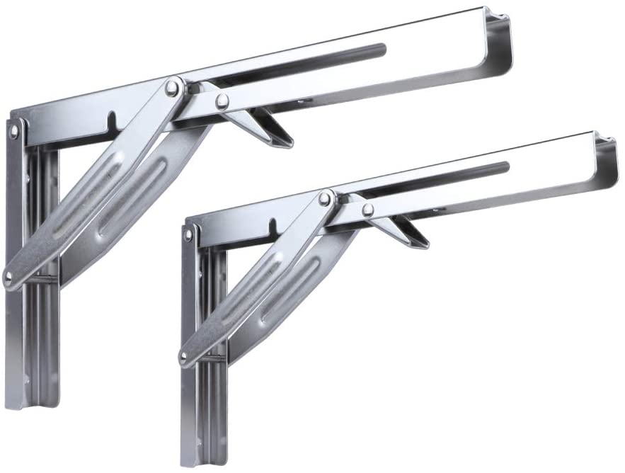 2 Pieces Folding Heavy Duty Shelf-Bracket Bench Table Folding Shelf or Bracket, Max. Load 550lbs - TIKIJTRONICS 0 SPECIFICATIONSType: OtherSize: 12"Origin: Mainland ChinaMaterial: OtherBrand Name: HOFFEN TIKIJTRONICS  (Store description)