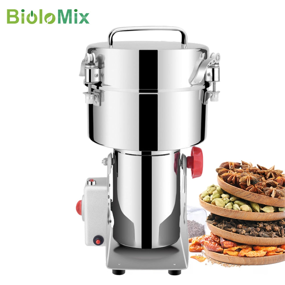 2000g Grains Spices Hebals Cereals Coffee Dry Food Grinder Miller Grinding Machine gristmill home medicine flour powder crusher - TIKIJTRONICS 0 SPECIFICATIONSOrigin: Mainland ChinaModel Number: 2000Certification: CEBrand Name: Biolomix TIKIJTRONICS  (Store description)