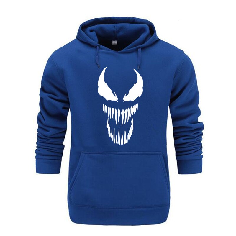 2019 Comic Thick Venom Hoodie Sweatshirts Men Superhero Anime Cool Black Autumn Winter Tops Plus Velvet Warm Hoody - TIKIJTRONICS # 0