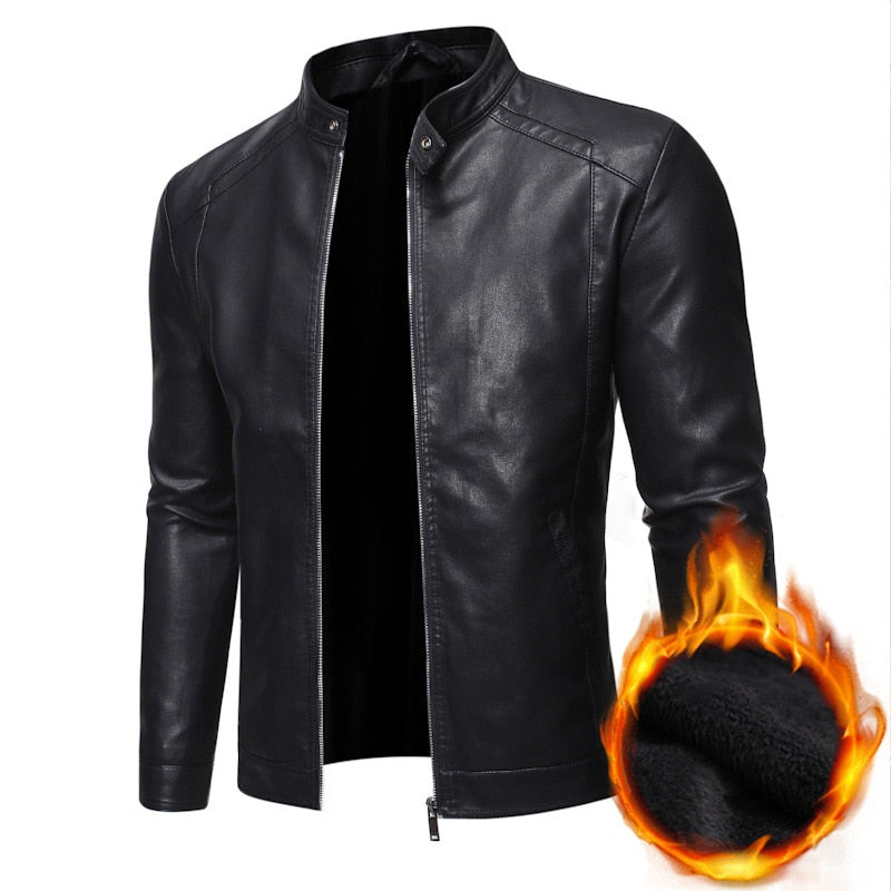 2020 Men Faux Leather Jacket Motorcycle 5XL Men's  Jackets Black  Jaqueta de Couro Masculina Outwear Male PU Leather Coats Mens TIKIJTRONICS