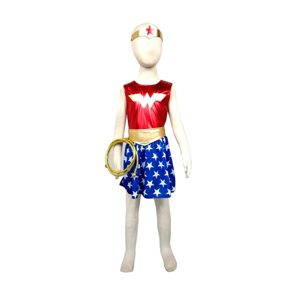 2020  SuperHero Girls TuTu Dress Hot Halloween Costume (3-9Years) Diana Party Dress - TIKIJTRONICS 0 SPECIFICATIONSSpecial Use: CostumesSource Type: Movie & TVOrigin: Mainland ChinaMaterial: SpandexItem Type: SetsGender: GirlsComponents: DressesCharacters: wonderwoman TIKIJTRONICS  (Store description)