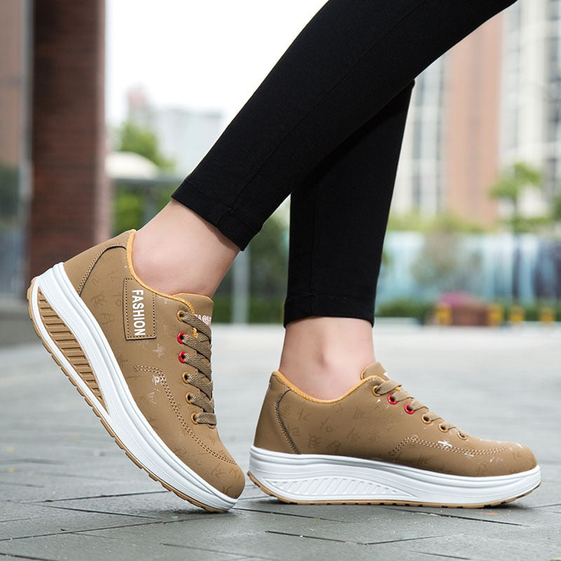 2020 Spring New Women Platform Rocking Shoes Casual Fashionable Womens Chunky Designer Sneakers Zapatillas Con Plataforma Mujer - TIKIJTRONICS # 0