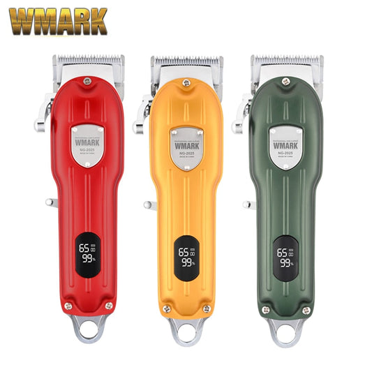 2021 WMARK NG-2025B  All-metal cordless Hair cutting machinehair clipper With LCD display 2500mAh 6500 rpm 9CR18 blade - TIKIJTRONICS # 0