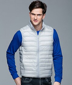 2022 New Men's Winter Coat 90% White Duck Down Puffer Vest Portable Ultra Light Sleeveless Jacket Portable Waistcoat for Men TIKIJTRONICS