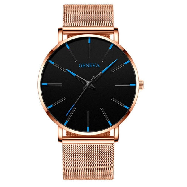 2023 Minimalist Men's Fashion Ultra Thin Watches Simple Men Business Stainless Steel Mesh Belt Quartz Watch relogio masculino TIKIJTRONICS