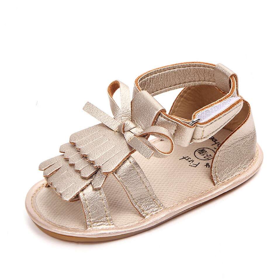 2023 New Arrival Baby Sandals Summer PU Leather Tassel With Bow Baby Girl Sandals Rubber Bottom High Quality Toddler Moccasins - TIKIJTRONICS # 0