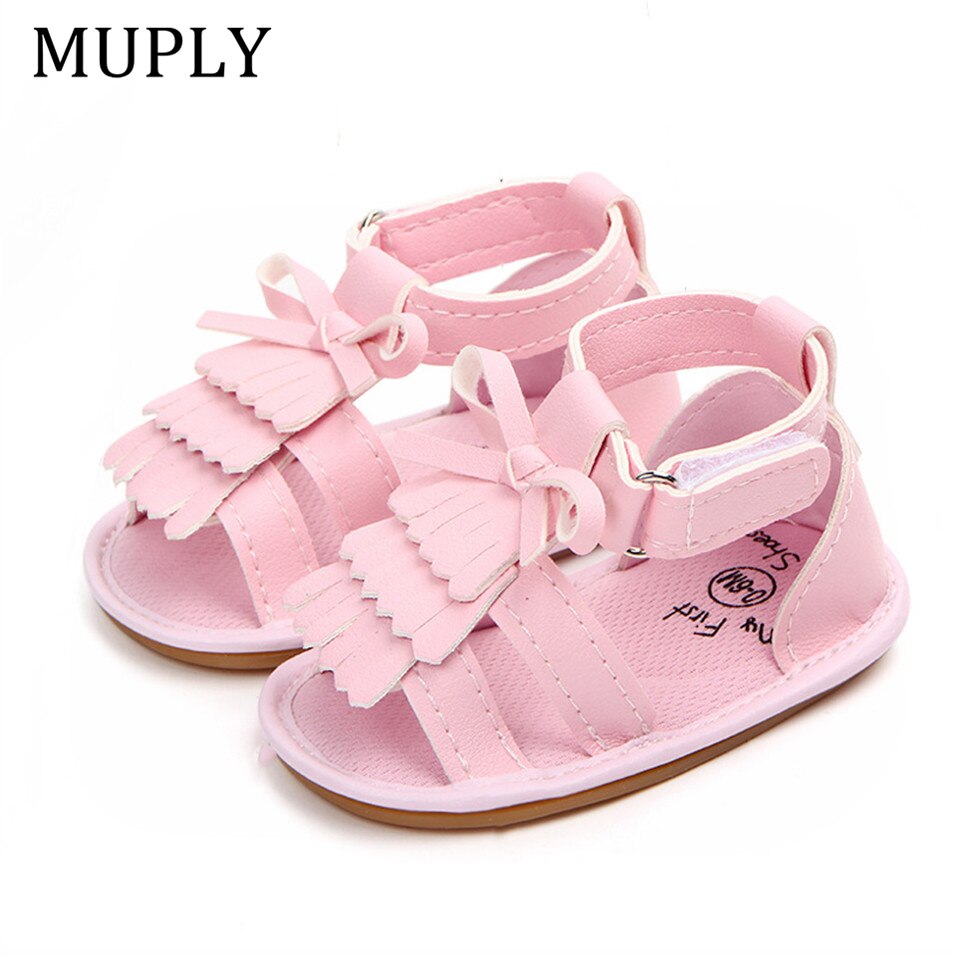 2023 New Arrival Baby Sandals Summer PU Leather Tassel With Bow Baby Girl Sandals Rubber Bottom High Quality Toddler Moccasins - TIKIJTRONICS # 0