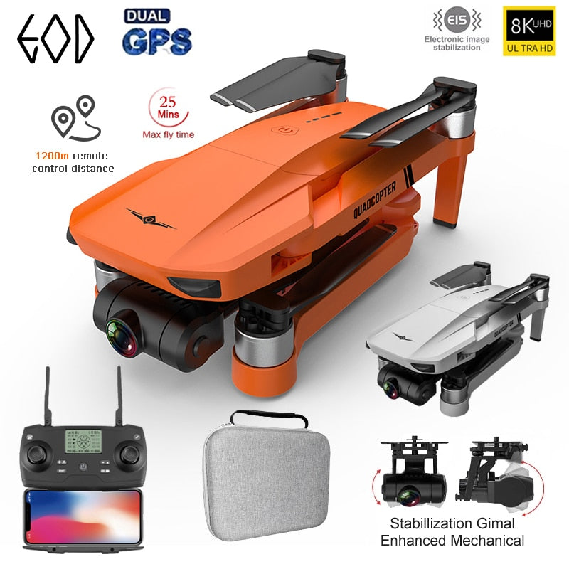 2023 New GPS Drone 4k Profesional 8K HD Camera 2-Axis Gimbal Anti-Shake Aerial Photography Brushless Foldable Quadcopter 1.2km - TIKIJTRONICS # 0