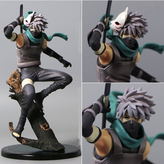 23CM Anime naruto figure Change head Hatake Kakashi Action Figure The Dark Kakashi Figures PVC Collectible model Toy - TIKIJTRONICS # 0