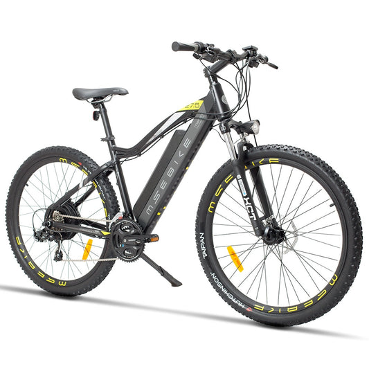 27.5inch XC Electric Mountain Bike Stealth Lithium Battery E-bike  Adult Travel Speed 400w Motor EMTB - TIKIJTRONICS 0 SPECIFICATIONSWheel Size: 27.5Wattage: 351 - 500wVoltage: 48VStyle: Luxury TypeRated Passenger Capacity: One SeatRange per Power: 31 - 60 kmPower Supply: Lithium BatteryOrigin: Mainland ChinaMotor: BrushlessModel Number: MSMax Speed: 30-50km/hFrame Material: Aluminum AlloyFoldable: YesCertification: ceBrand Name: HRTC TIKIJTRONICS  (Store description)