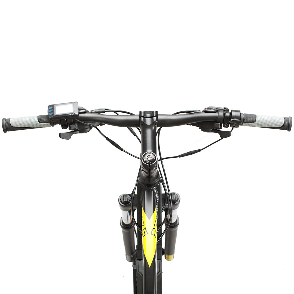 27.5inch XC Electric Mountain Bike Stealth Lithium Battery E-bike  Adult Travel Speed 400w Motor EMTB - TIKIJTRONICS 0 SPECIFICATIONSWheel Size: 27.5Wattage: 351 - 500wVoltage: 48VStyle: Luxury TypeRated Passenger Capacity: One SeatRange per Power: 31 - 60 kmPower Supply: Lithium BatteryOrigin: Mainland ChinaMotor: BrushlessModel Number: MSMax Speed: 30-50km/hFrame Material: Aluminum AlloyFoldable: YesCertification: ceBrand Name: HRTC TIKIJTRONICS  (Store description)