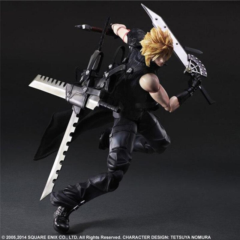 28cm Play Arts Final Fantasy VII Cloud Strife PVC Action Figure Anime Cloud Strife Collection PVC Model Toys Doll - TIKIJTRONICS # 0