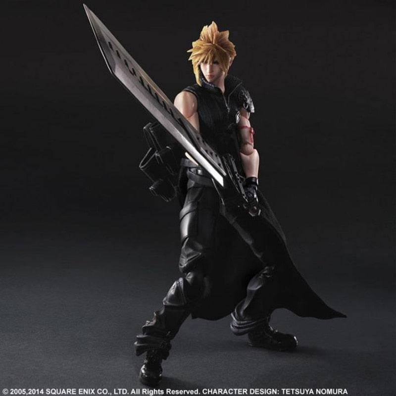 28cm Play Arts Final Fantasy VII Cloud Strife PVC Action Figure Anime Cloud Strife Collection PVC Model Toys Doll - TIKIJTRONICS # 0