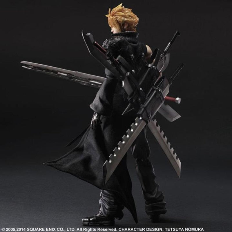 28cm Play Arts Final Fantasy VII Cloud Strife PVC Action Figure Anime Cloud Strife Collection PVC Model Toys Doll - TIKIJTRONICS # 0