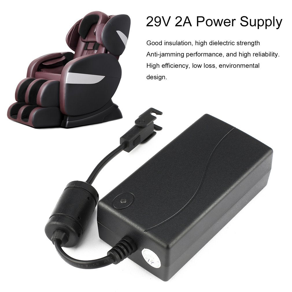 29V 2A AC/DC 2 Pin Electric Recliner Sofa Chair Adapter Transformer Power Supply with Pulling Buckle for Limoss for OKIN - TIKIJTRONICS 0 SPECIFICATIONSUnit Type: piecePackage Weight: 0.3kg (0.66lb.)Package Size: 12cm x 6cm x 4cm (4.72in x 2.36in x 1.57in)Output voltage: OtherOutput Type: DCConnection: OtherBrand Name: OLOEY TIKIJTRONICS  (Store description)