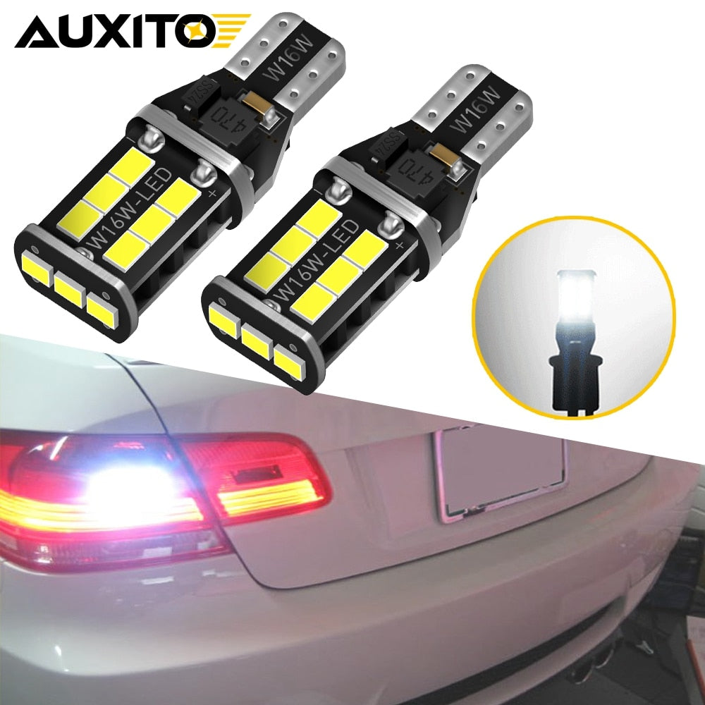 2PCS W16W LED T15 CANBUS Car Backup Reverse Lights Bulb NO OBC ERROR Tail Lamp for Lada Granta Niva Priora Kalina Xray Vesta - TIKIJTRONICS # 0