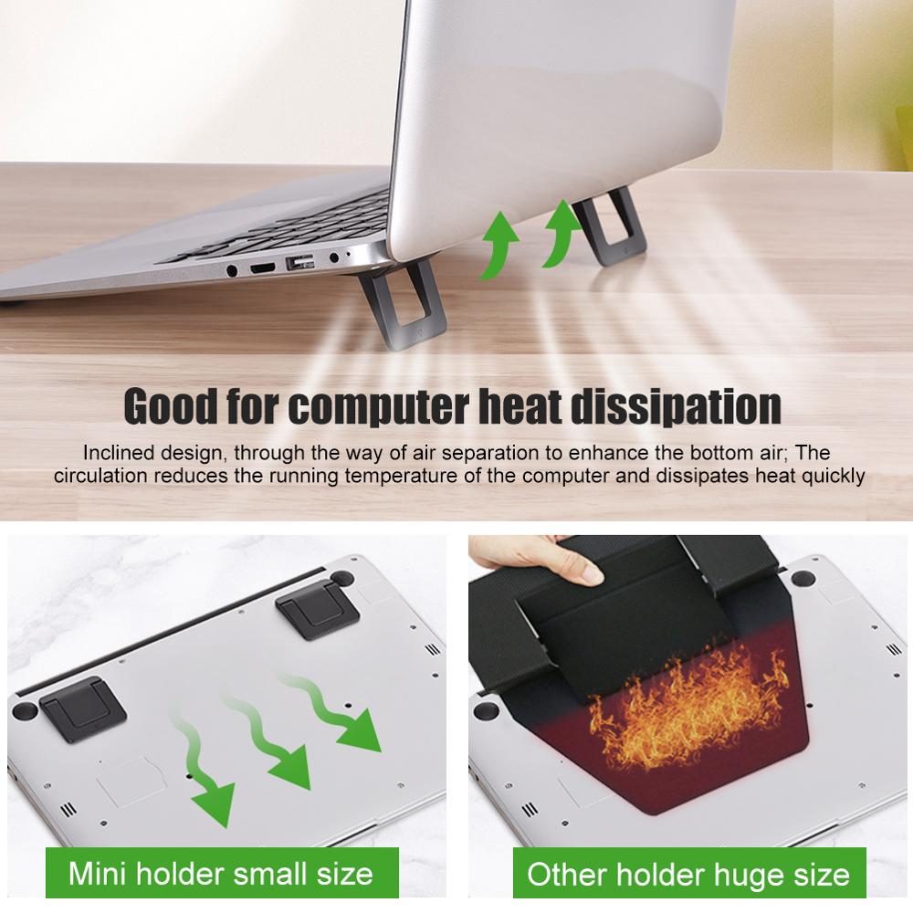 2Pcs Mini Portable Laptop Stand For MacBook Pro Air iPad Xiaomi Tablet Stand Notebook Cooling Holder Support Laptop Accessories - TIKIJTRONICS # 0