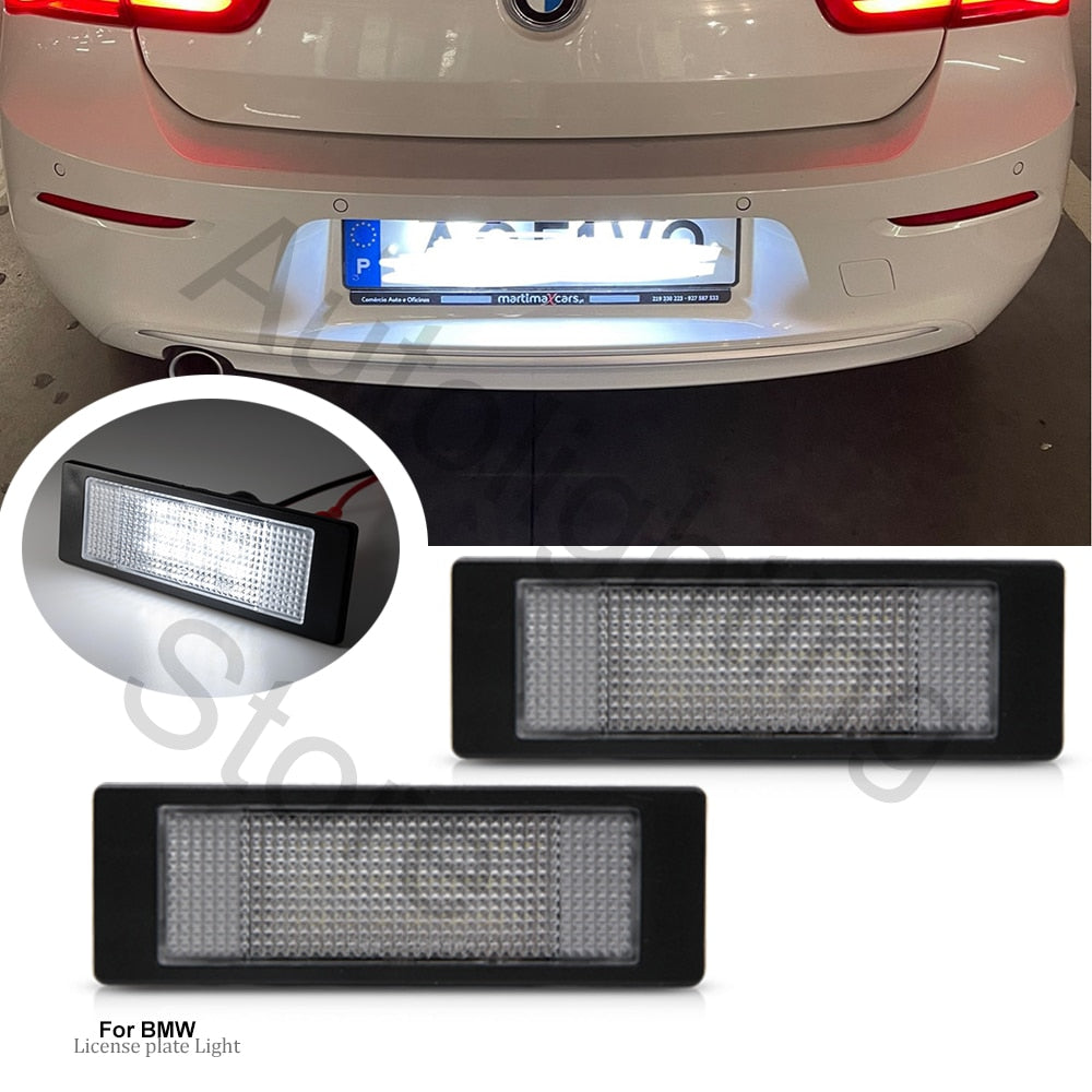 2XCar LED License Number Plate Light canbus for BMW E81 E87 E63 E64 E89 Z4 F20 F21 X2 MINI R55 R60 R61 Light Source Accessories - TIKIJTRONICS # 0