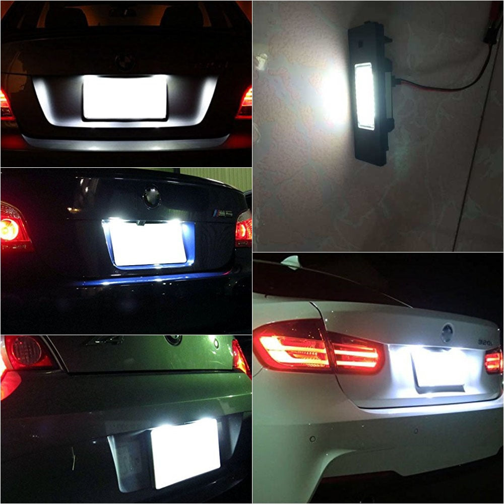 2XCar LED License Number Plate Light canbus for BMW E81 E87 E63 E64 E89 Z4 F20 F21 X2 MINI R55 R60 R61 Light Source Accessories - TIKIJTRONICS # 0