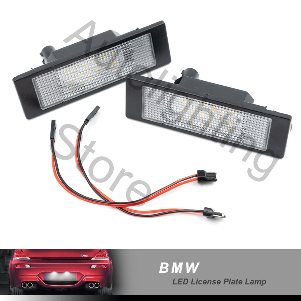 2XCar LED License Number Plate Light canbus for BMW E81 E87 E63 E64 E89 Z4 F20 F21 X2 MINI R55 R60 R61 Light Source Accessories - TIKIJTRONICS # 0