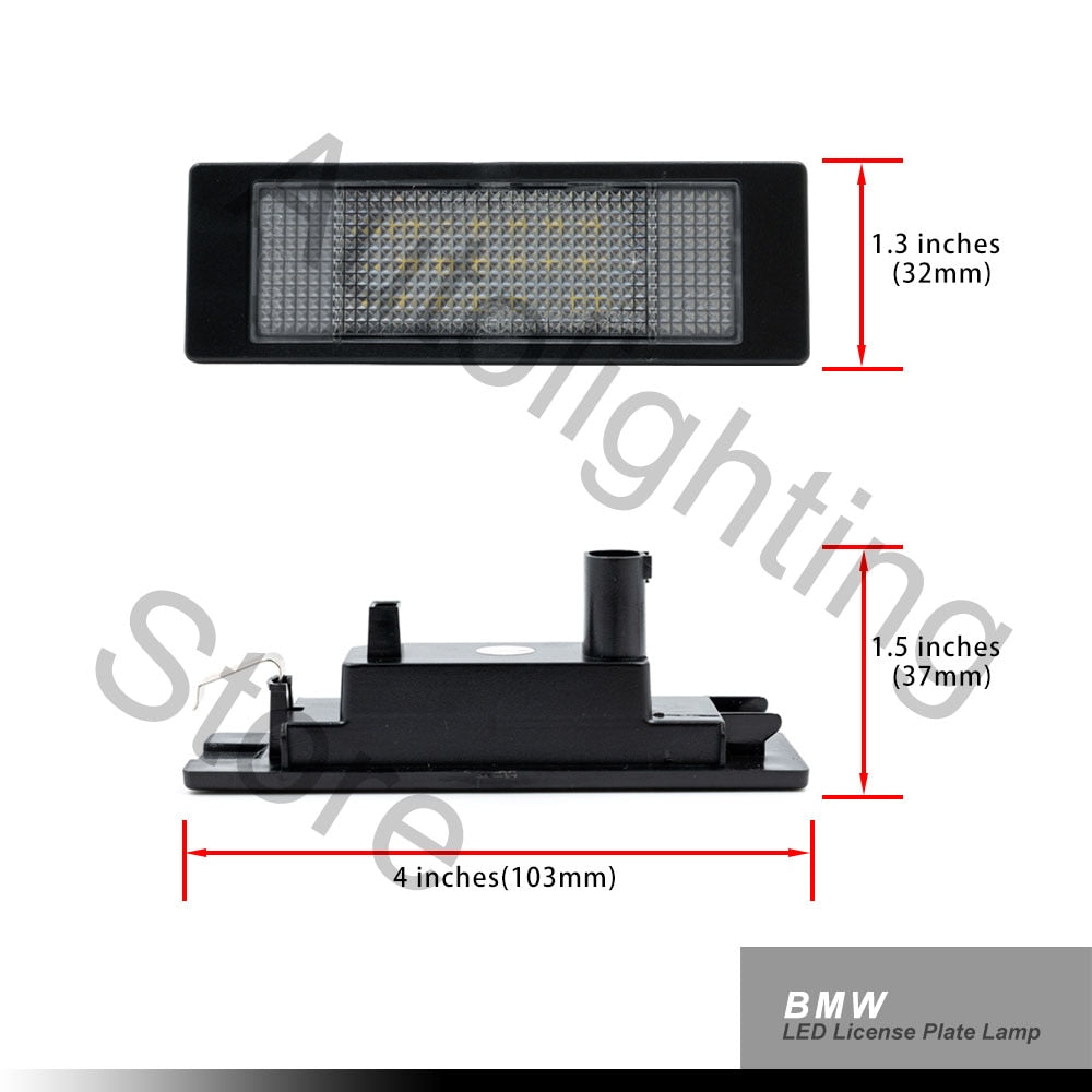 2XCar LED License Number Plate Light canbus for BMW E81 E87 E63 E64 E89 Z4 F20 F21 X2 MINI R55 R60 R61 Light Source Accessories - TIKIJTRONICS # 0