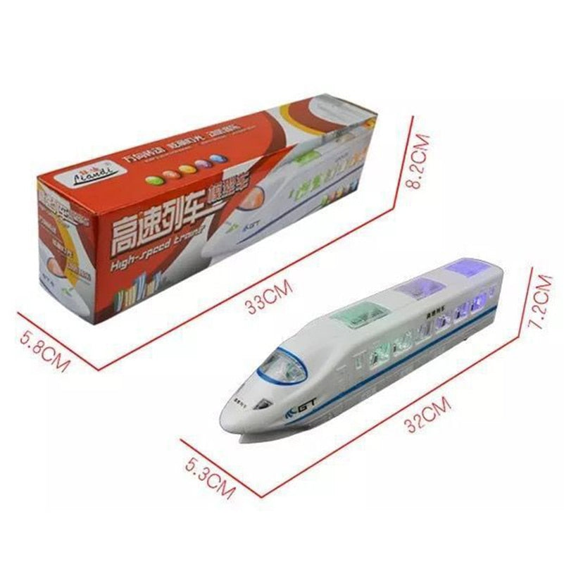 32cm Plastic CRH Train Toys Model Electric Flash Light Sound Toys Trains Model Universal Express Train Toys for Kids Gifts - TIKIJTRONICS # 0