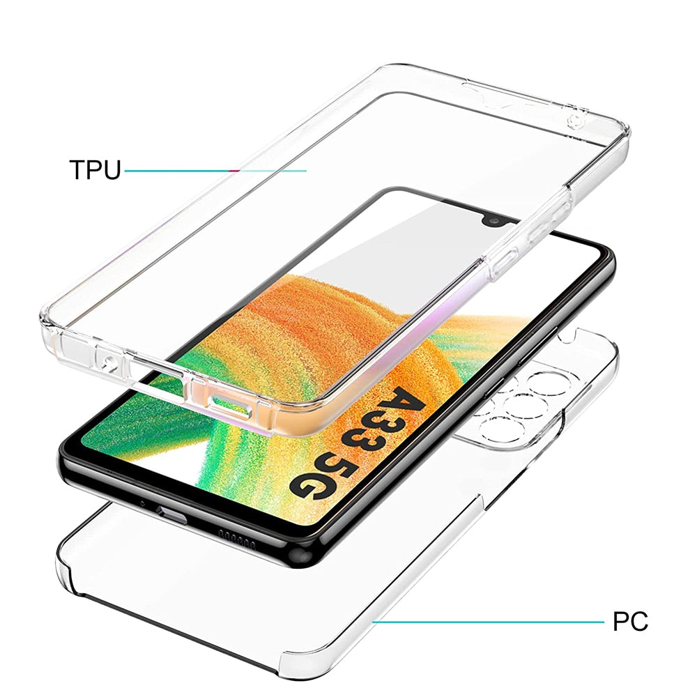 360° Full Cover Silicone Case For Samsung Galaxy A53 A73 A33 A13 A52 A72 A32 A22 A12 A51 A71 A70 A50 Clear Hybrid PC Hard Coque - TIKIJTRONICS 0 SPECIFICATIONSType: Full CoverageOrigin: Mainland ChinaNO_NAME_246670072: Galaxy A52Features: Dual LayerFeatures: Non-SlipFeatures: WashableFeatures: Anti-ScratchFeatures: ReflectiveFeatures: DustproofFeatures: lightweightDesign: TransparentDesign: PlainCompatible Brand: SamsungBrand Name: jaspever TIKIJTRONICS  (Store description)