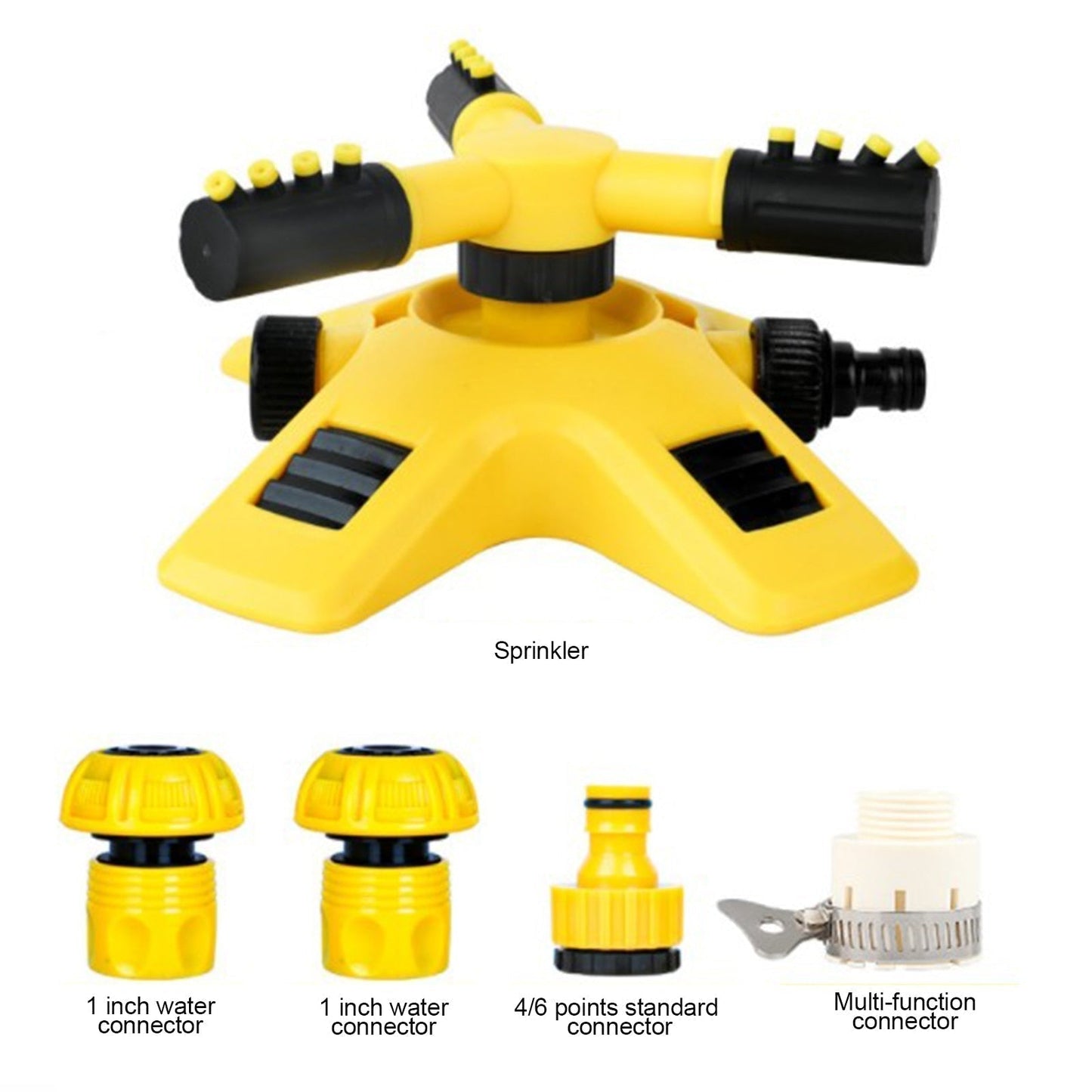 360 Degree Automatic Water Sprinkler ABS Lawn Yard Watering Sprinkler Head Adjustable Garden Supply Spray Nozzle - TIKIJTRONICS 0 SPECIFICATIONSfeature 1: 360 Degrees RotationType: SprinklersSprinkler Type: 360 Gear DriveSize: about 20.5*18*9cm/8.07*7.09*3.54inOrigin: Mainland ChinaModel Number: Garden Lawn SprinklerMaterial: ABSDrop shipping: support TIKIJTRONICS  (Store description)