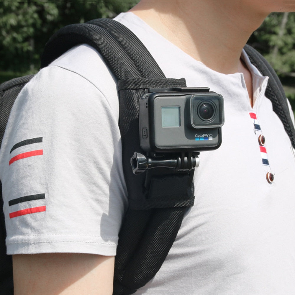 360 Degree Rotary Backpack Clip Mount for GoPro Hero 9 8 7 Black Xiaomi Yi 4K Sjcam Eken Shoulder Belt for GoPro Accessory - TIKIJTRONICS 0 SPECIFICATIONSType: Skeletons & FramesOrigin: Mainland ChinaModel Number: Sport Camera Backpack Clip MountMaterial: PlasticCompatible Action Camera Brand: GoPro,yi,Insta360,Drift,GoProBrand Name: RPXBGUCKARHG TIKIJTRONICS  (Store description)