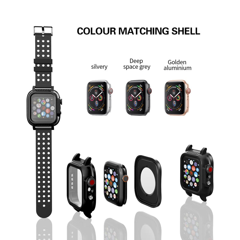 38/40/42/44 mm Watch Waterproof Case for Series 6  5  4/SE, Full Sealed Protective iWatch Case with Built-in Screen Protector - TIKIJTRONICS 0 SPECIFICATIONSType: CasesOrigin: Mainland ChinaCompatibility: iosBrand Name: LUPHIEApplication Age Group: Adult TIKIJTRONICS  (Store description)