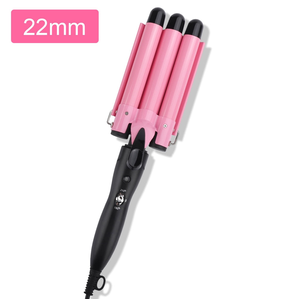 3 Barrels Hair Curling Iron Automatic Perm Splint Ceramic Hair Curler Hair Waver Curlers Rollers Styling Tools Hair Styler Wand - TIKIJTRONICS # 0