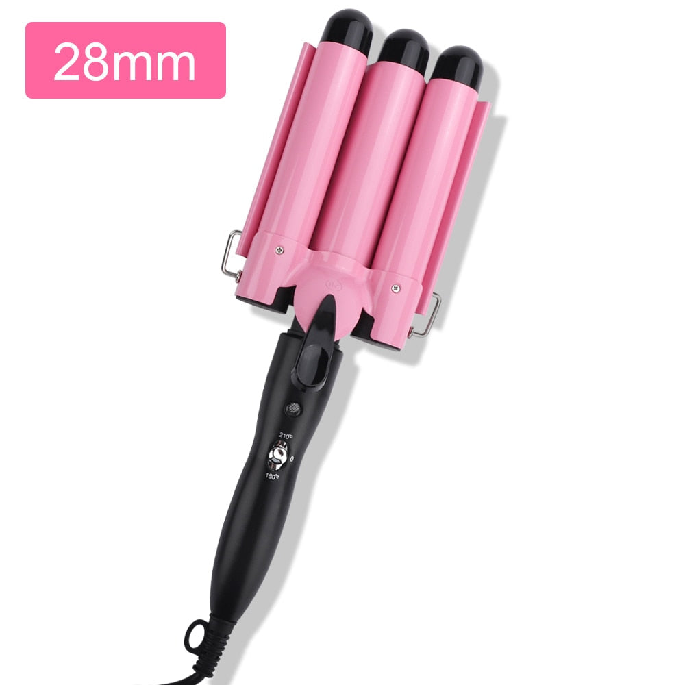 3 Barrels Hair Curling Iron Automatic Perm Splint Ceramic Hair Curler Hair Waver Curlers Rollers Styling Tools Hair Styler Wand - TIKIJTRONICS # 0