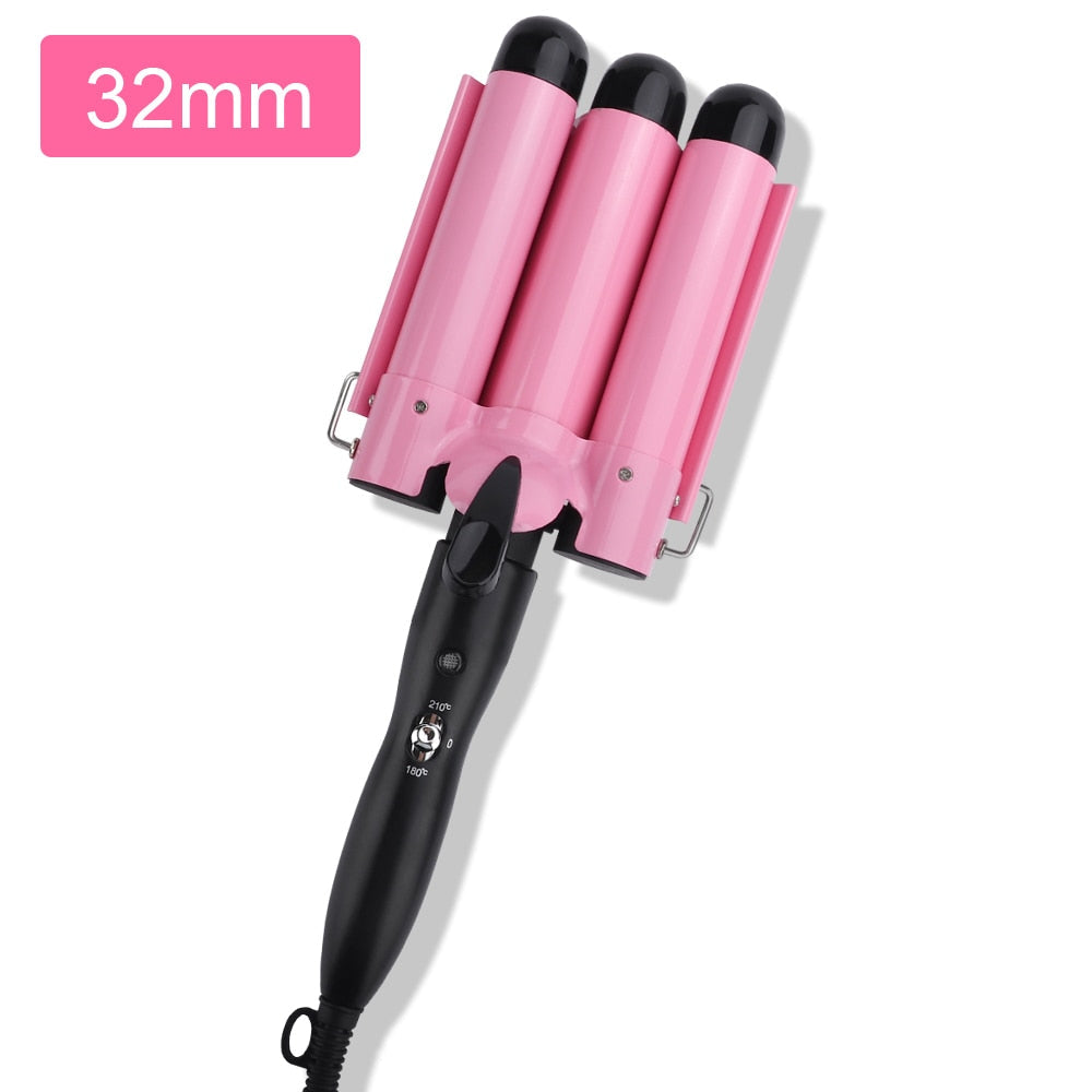 3 Barrels Hair Curling Iron Automatic Perm Splint Ceramic Hair Curler Hair Waver Curlers Rollers Styling Tools Hair Styler Wand - TIKIJTRONICS # 0