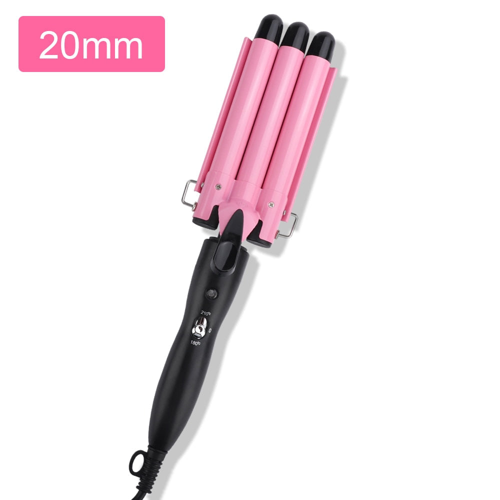 3 Barrels Hair Curling Iron Automatic Perm Splint Ceramic Hair Curler Hair Waver Curlers Rollers Styling Tools Hair Styler Wand - TIKIJTRONICS # 0