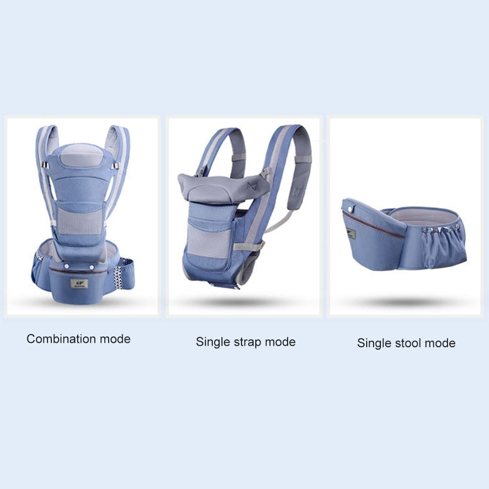 3 In 1 Baby Carrier Ergonomic Infant Kid Baby Hipseat Sling Kangaroo Baby Wrap Carrier Large Capacity Storage Bags  0-48 months - TIKIJTRONICS # 0